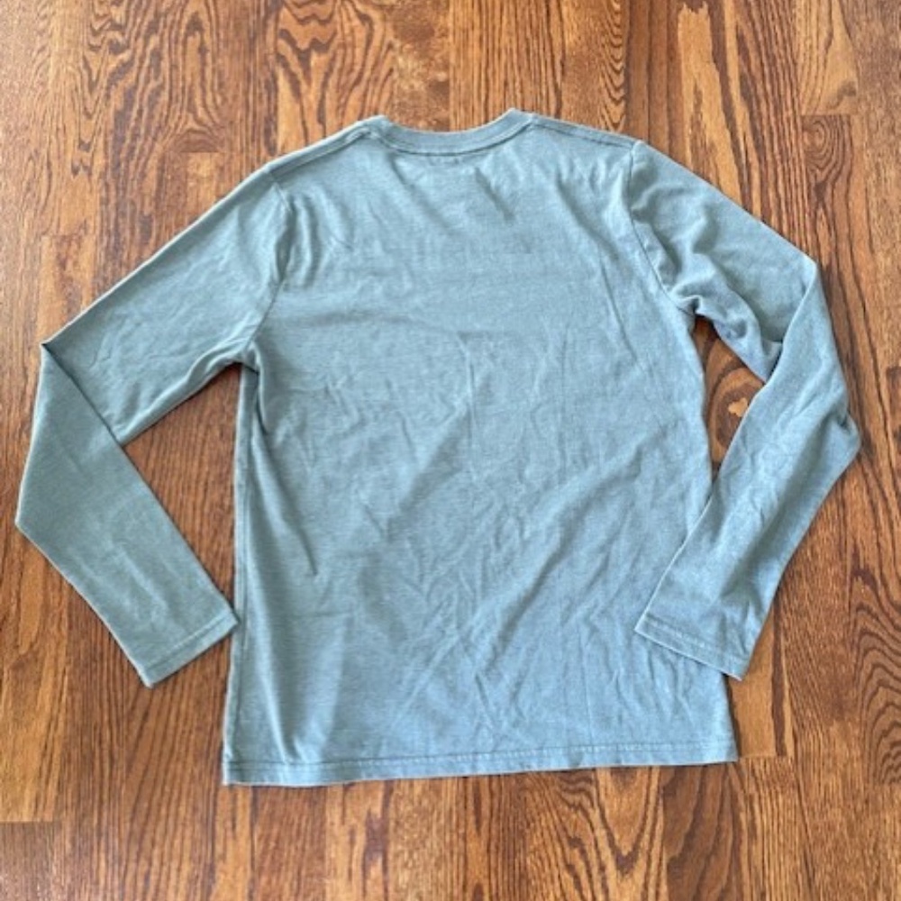 BOYS ABERCROMBIE KIDS LONG SLEEVE ICON CREW TEE T-SHIRTS GRAY Sz  13 / 14 EUC - Picture 4 of 4
